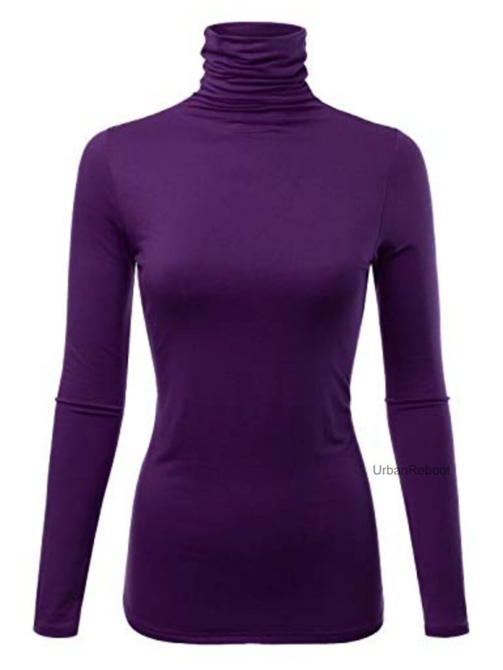 Lightweight Turtleneck Long Sleeve Pullover Sweater Silky Soft